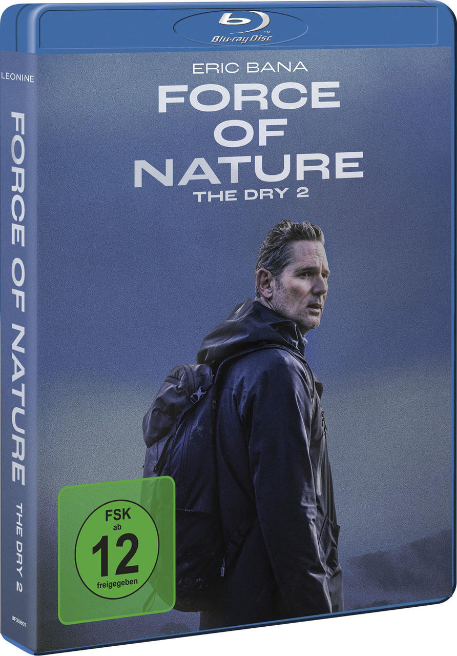 Das Cover eines Blu-ray-Films mit Eric Bana. Der Titel lautet 'FORCE OF NATURE: THE DRY 2'.