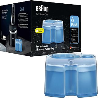 BRAUN 3-in-1 ShaverCare (6er Pack) - Reinigungskartuschen (Blau)