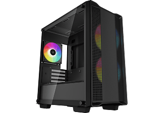 DEEPCOOL CC360 ARGB ablakos számítógépház, Micro-ATX, 3x12cm, RGB ventilátor, fekete (R-CC360-BKAPM3-G-1)