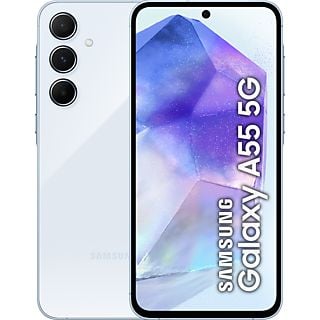 Móvil - Samsung Galaxy A55 5G, Light Blue, 128GB, 8GB RAM, 6.6" FHD+ Super AMOLED, Exynos 1480 Octa-Core, 5000 mAh, Android