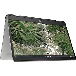 Convertible 2 en 1 - HP Chromebook x360 14a-ca0036ns, 14" Full HD, Intel® Pentium® Silver N5030, 8GB RAM, 64GB eMMC, UHD 605, Chrome OS, Plata