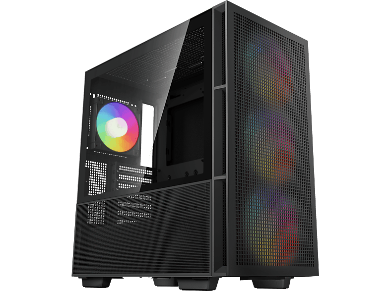 DEEPCOOL CH560 Mid-Tower ablakos számítógépház, 1x12cm + 3x14cm RGB ventilátor, fekete (R-CH560-BKAPE4-G-1)