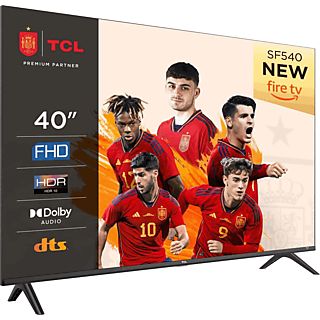TV DLED 40" - TCL 40SF540, Fire TV, Full-HD, Procesador cuatro nucleos, HDR10, Dolby audio, Negro