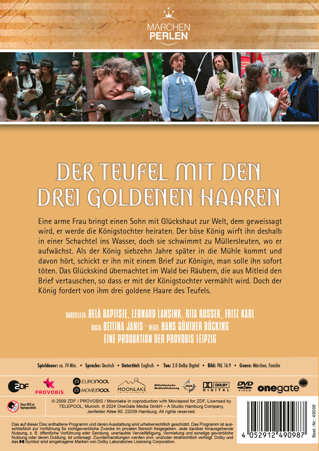 Rückseite einer DVD-Hülle mit Text und Logo.
