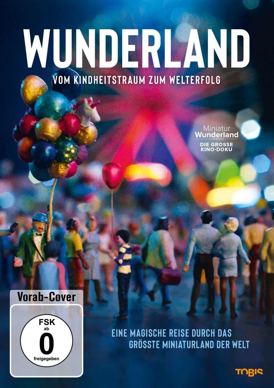 DVD-Cover mit einer Menschenmenge und einer bunten Struktur. Text oben: Wunderland.