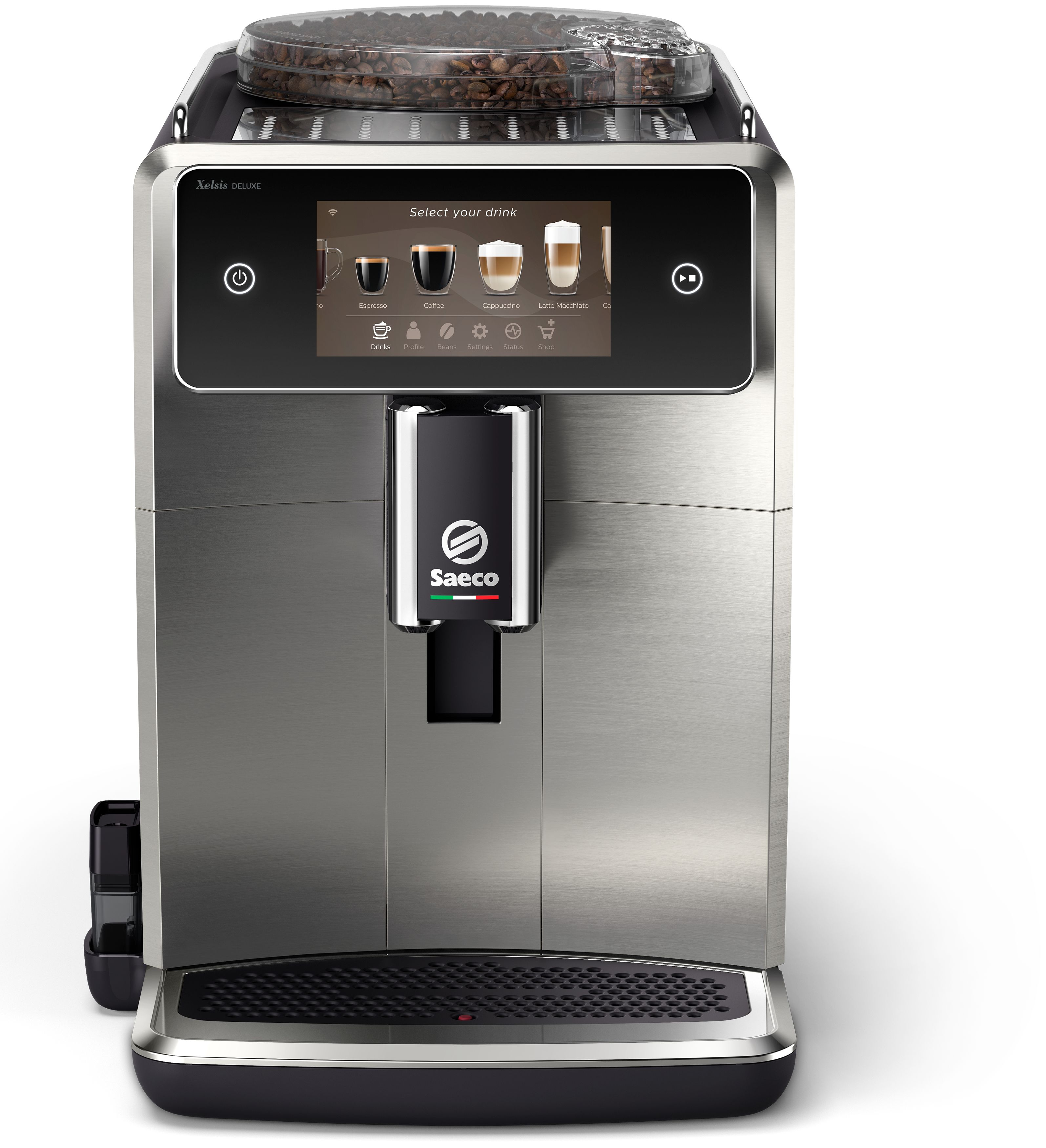 SAECO SM8785/00 Xelsis Kaffeevollautomat (Edelstahl, aus Keramik, 15 bar, Milchschlauch)