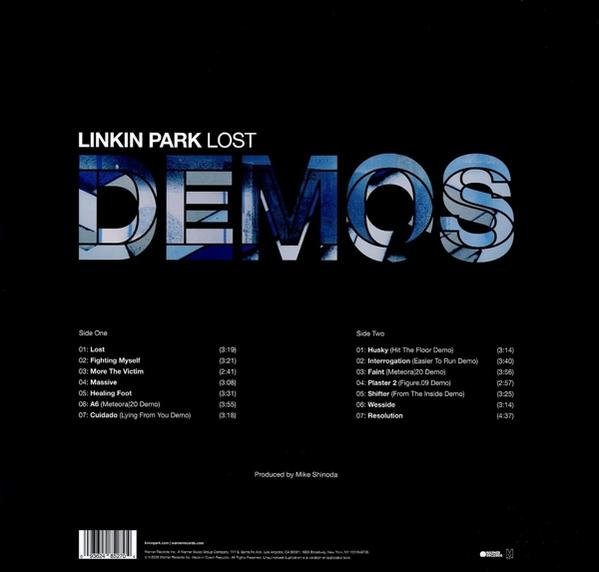 Fekete bakelit lemez, Linkin Park, Lost Demos, számlistával.