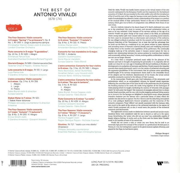 Rückseite eines Albums mit Titelliste, Credits und Liner Notes. Es ist eine Klassik-Musik-Zusammenstellung.