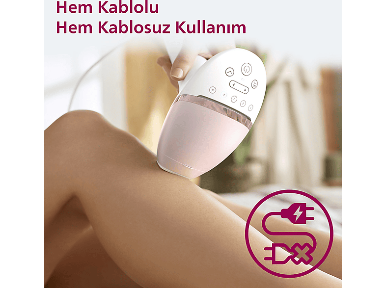 PHILIPS BRI950/00 Lumea Yüz+Vücut+Hassas Bölge Kullanımı, Kablolu/Kablosuz Çanta Hediyeli IPL Lazer Epilasyon Tüy Alma Cihazı_5