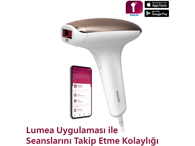 PHILIPS BRI921/00 Lumea Yüz+Vücut+Hassas Bölge Kullanımı, Çanta ve Kaş Düzeltici Hediyeli IPL Lazer Epilasyon Tüy Alma Cihazı_8