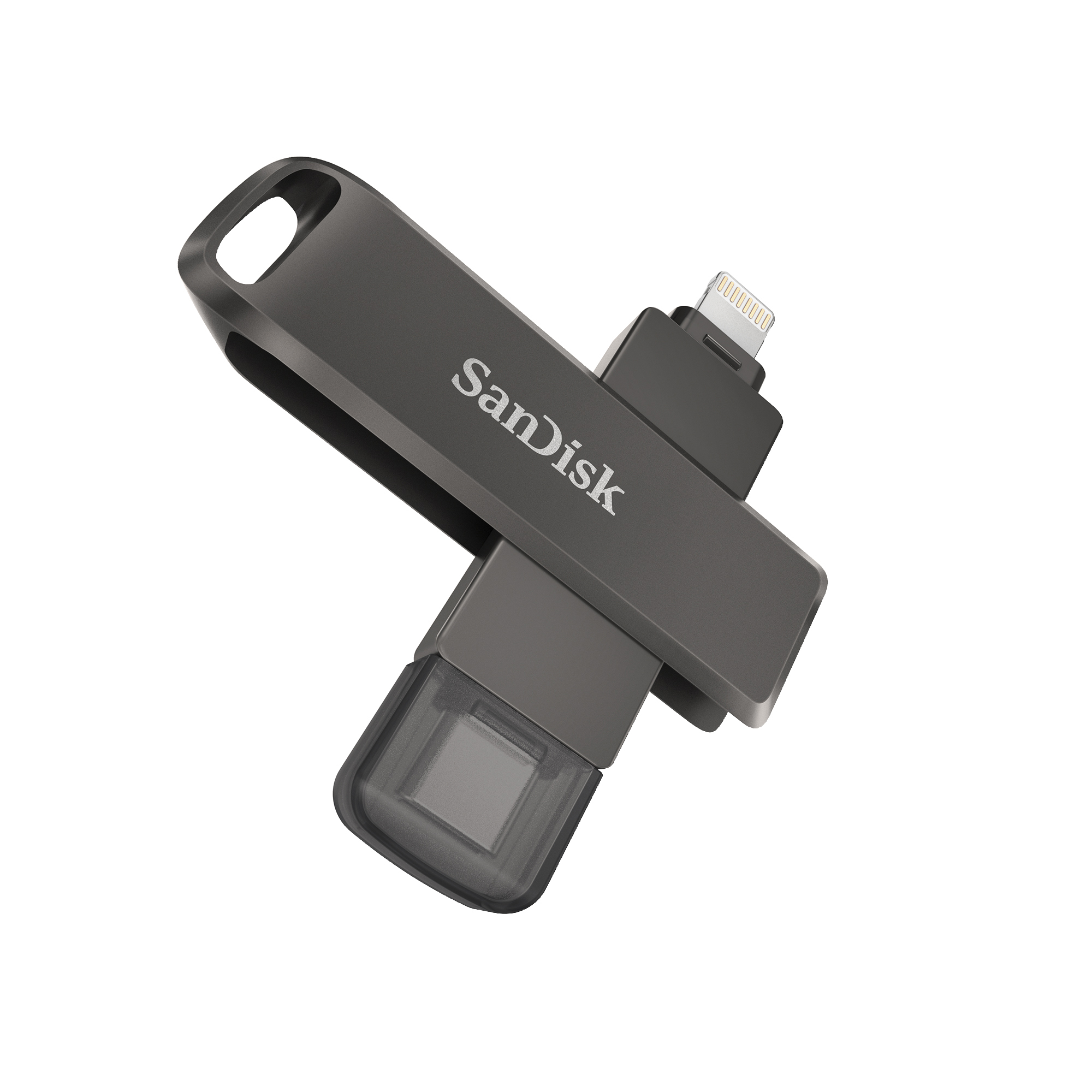 SANDISK iPhone Drive 128GB Dual Lightning ve Type-C USB Bellek Koyu Gri (iPhone 15 Serisiyle Çalışır)