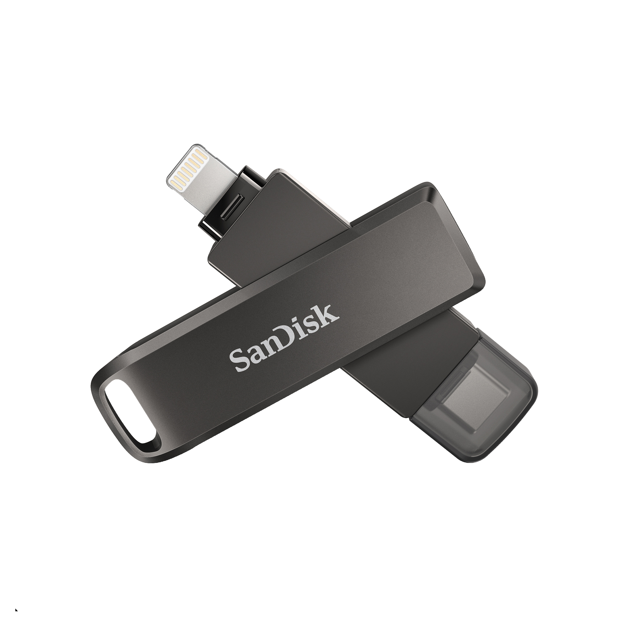 SANDISK iPhone Drive 128GB Dual Lightning ve Type-C USB Bellek Koyu Gri (iPhone 15 Serisiyle Çalışır)