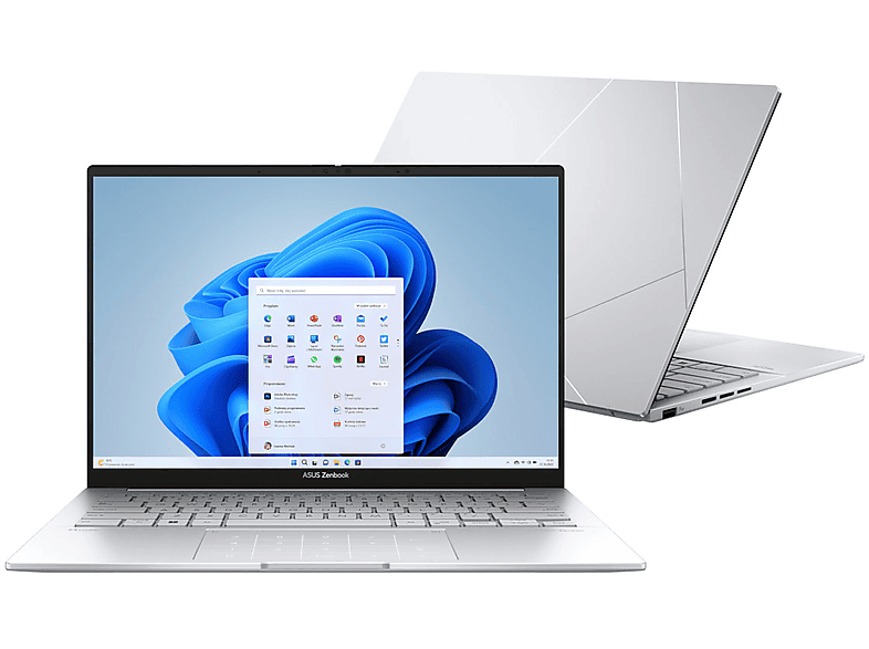 PRODUKT PO EKSPOZYCJI - Laptop ASUS Zenbook 14 OLED UX3405MA-PP174W 3K Ultra 5 125H/16GB/1TB SSD/Win11H Srebrny (Foggy Silver)
