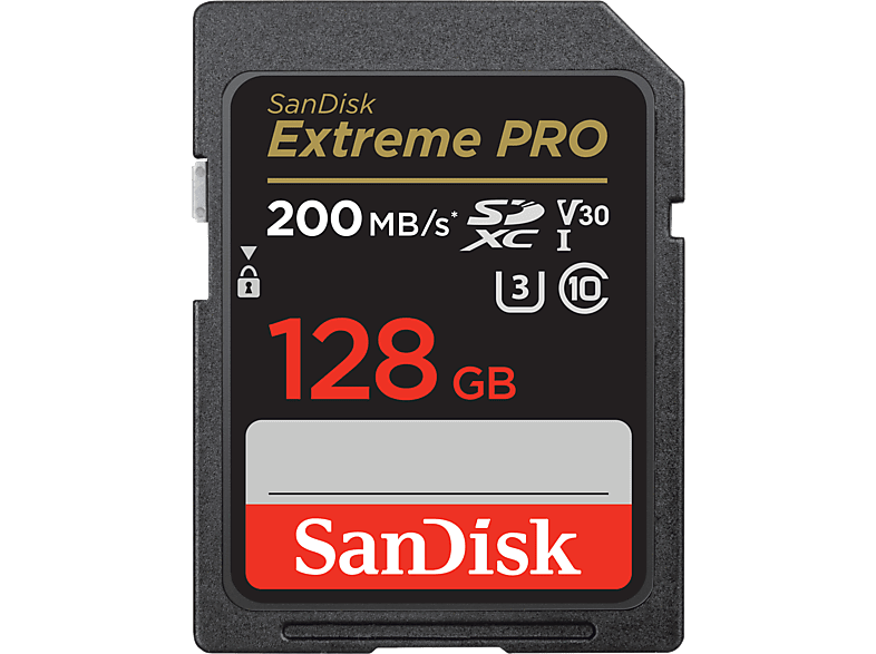 SANDISK Extreme Pro SDXC UHS I 128 GB, 200 MB/s Okuma ve 90 MB/s Yazma SDXC Hafıza Kartı (DSLR, Aynasız Kameralar ve için 4K Video için)_0