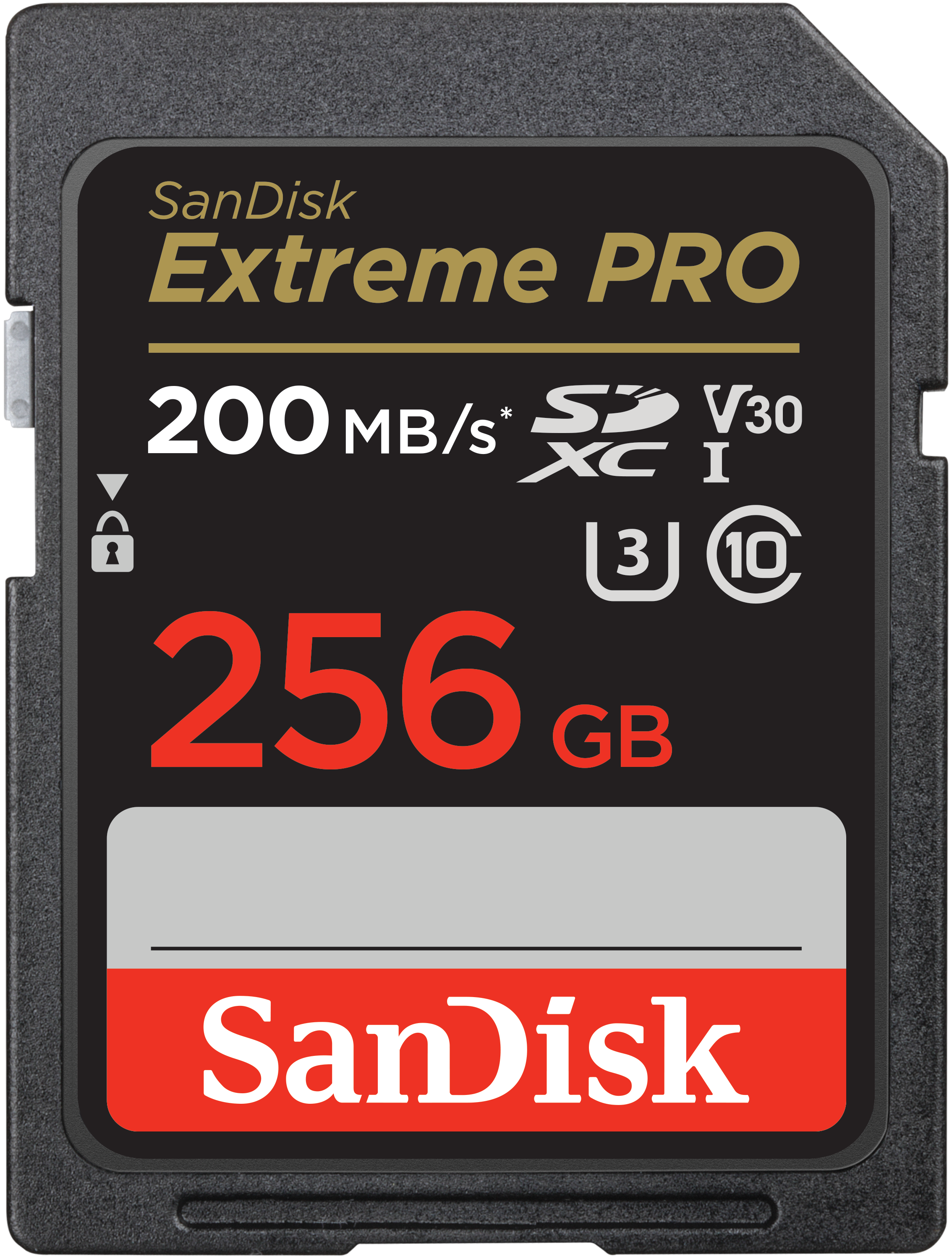 SANDISK Extreme Pro SDXC UHS I 256 GB, 200 MB/s Okuma ve 140 MB/s Yazma SDXC Hafıza Kartı (DSLR, Aynasız Kameralar ve 4K video için)