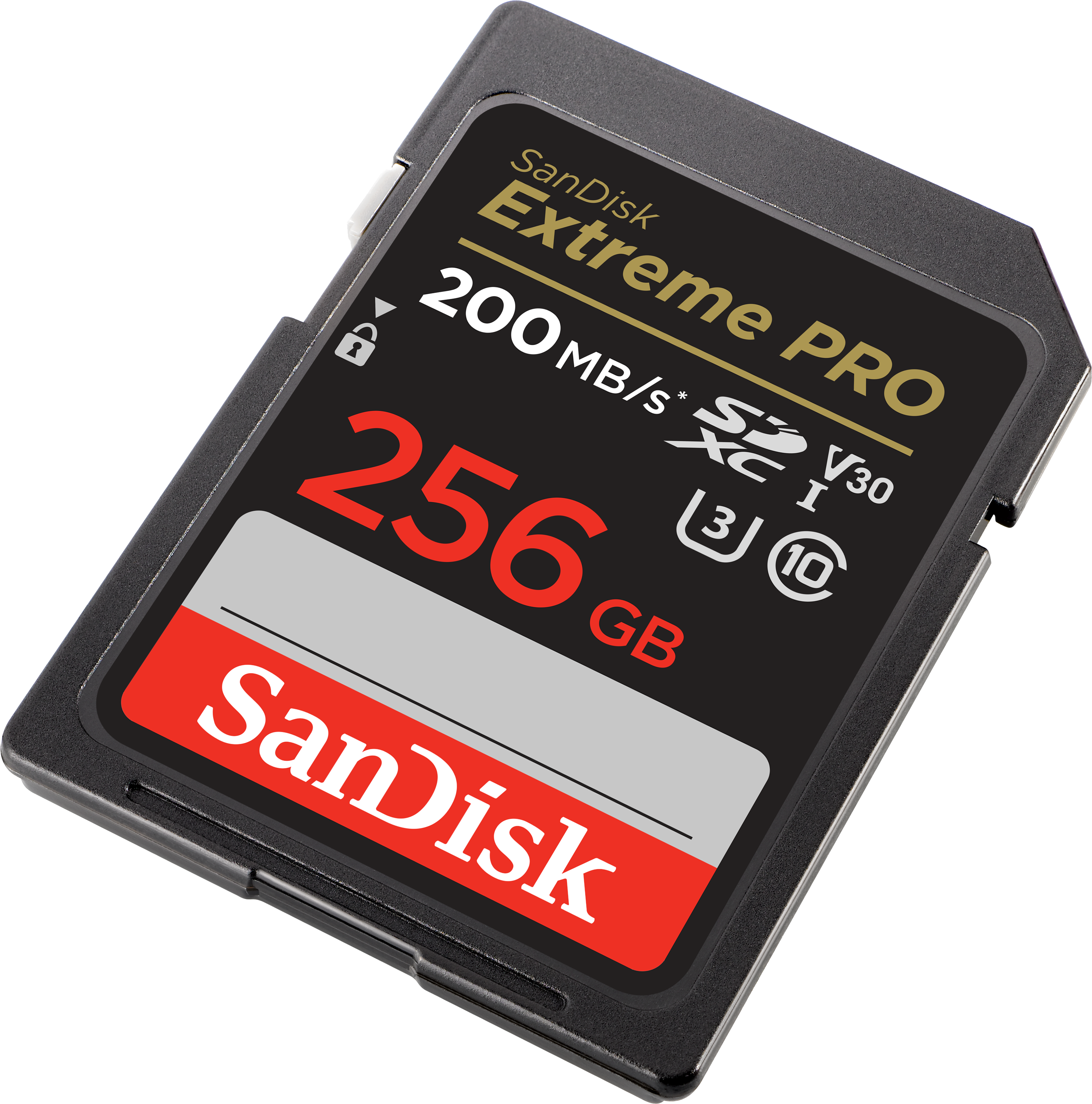 SANDISK Extreme Pro SDXC UHS I 256 GB, 200 MB/s Okuma ve 140 MB/s Yazma SDXC Hafıza Kartı (DSLR, Aynasız Kameralar ve 4K video için)