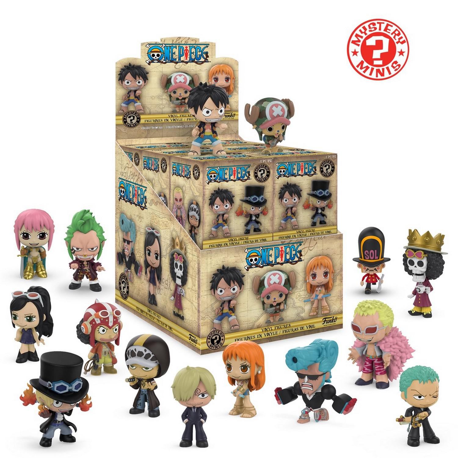 FUNKO One Piece Figuren S1 Mystery Mini Blindbox 12er Display, 9