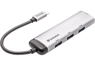 VERBATIM 4-Port USB 3.2 Gen 1 Type-A USB-C™ Çok Bağlantılı Hub Outlet 1226529