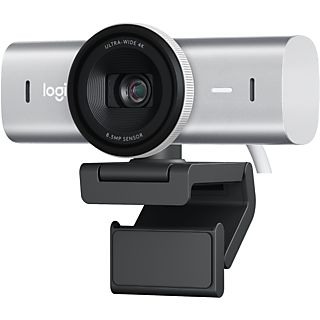 Webcam - Logitech MX Brio, Ultra HD 4K, Corrección de iluminación automática, Autoencuadre, Micrófonos/reducción de ruido, Tapa de privacidad, Gris