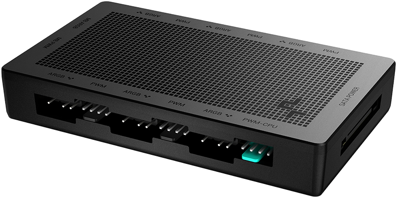DEEPCOOL SC790 ventilátor tápkábel elosztó, 6x 4pin, SATA 12V, PWM, ARGB (R-SC790-BKNSNN-G)
