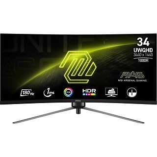 MSI MAG 345CQR - 34 inch - 3440 x 1440 (Ultrawide Quad HD) - 1 ms - 180 Hz