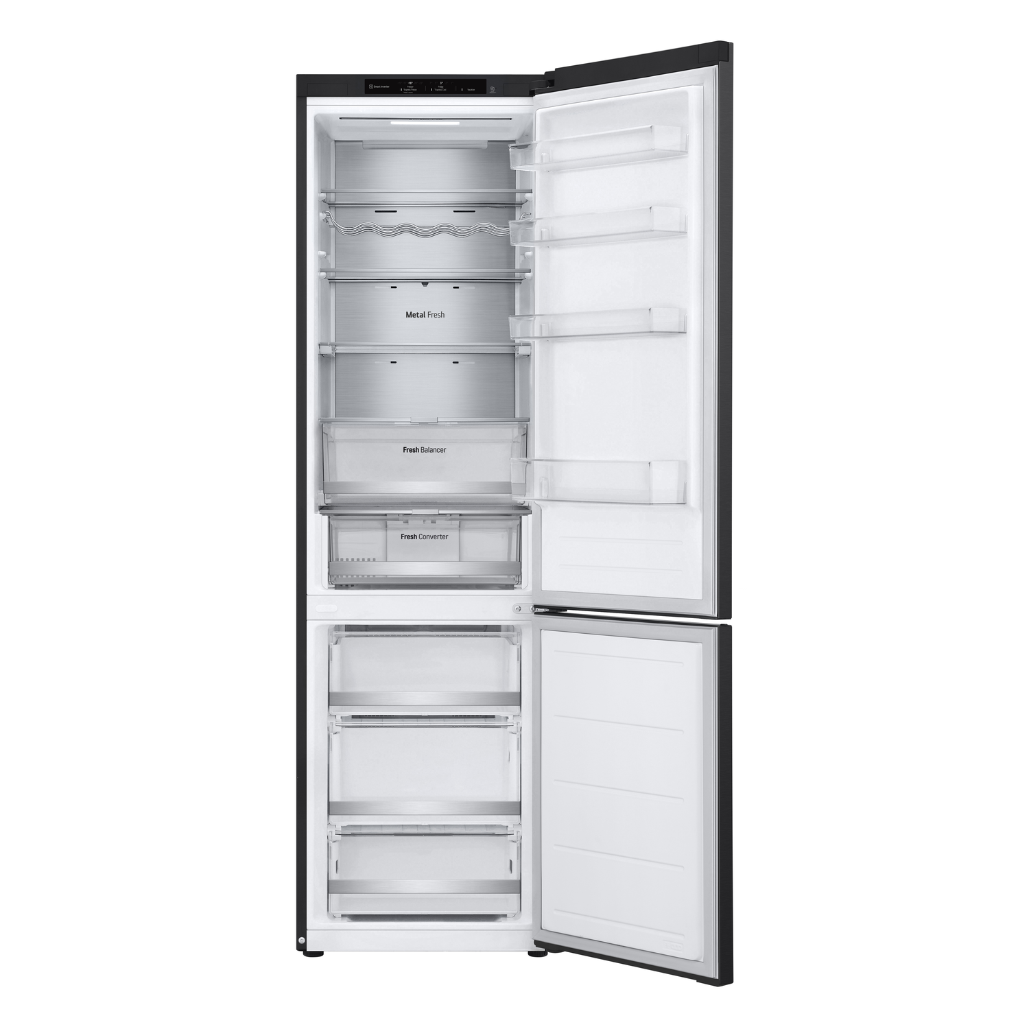 LG GBV7280AEV Koel-vriescombinatie Zwart