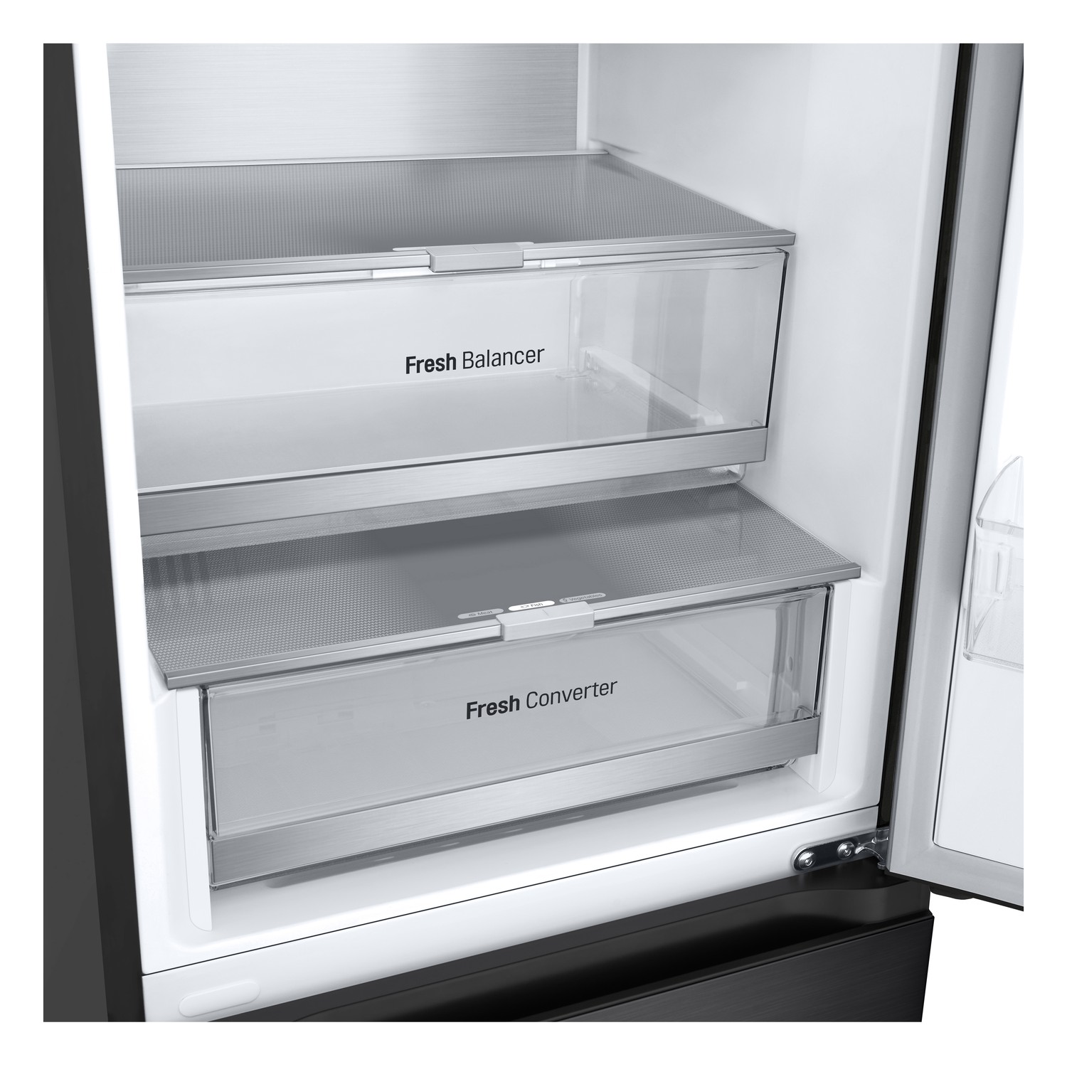 LG GBV7280AEV Koel-vriescombinatie Zwart
