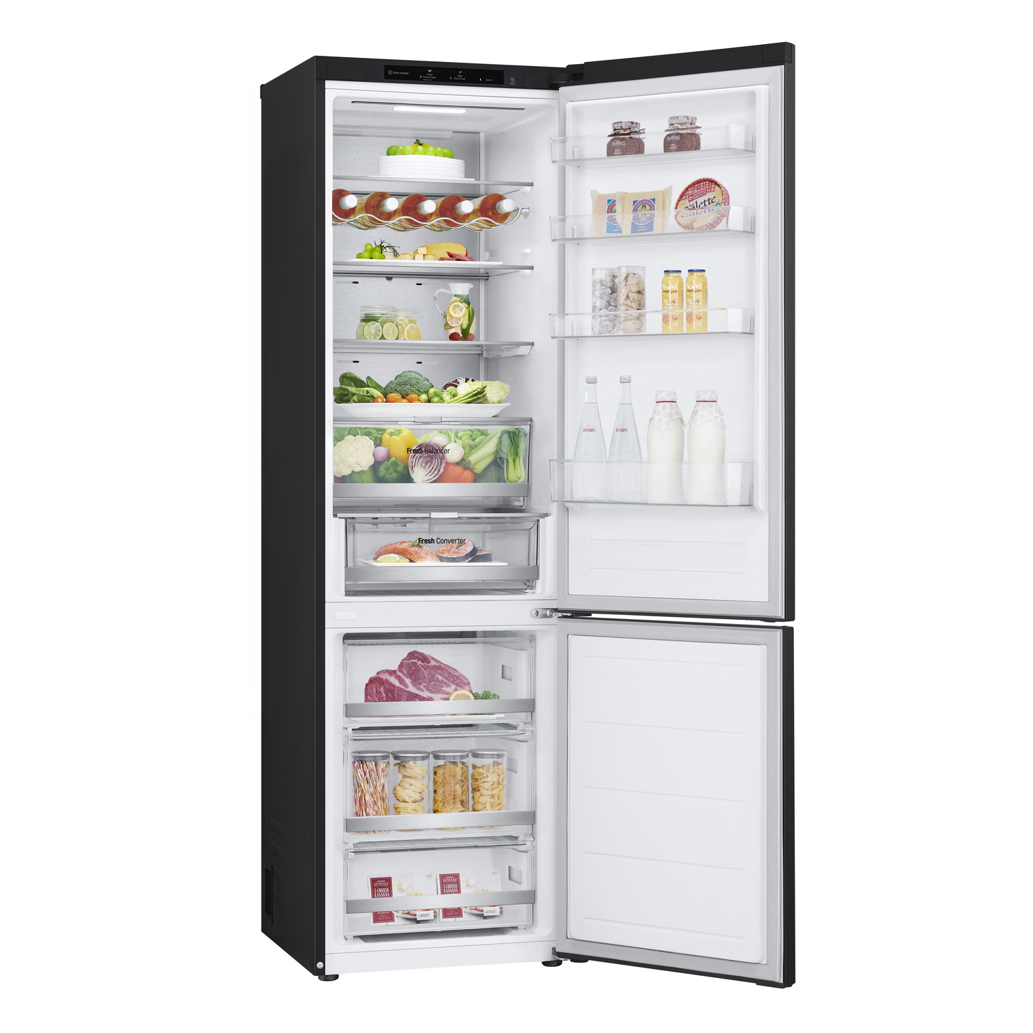 LG GBV7280AEV Koel-vriescombinatie Zwart