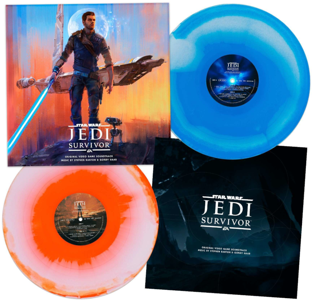 Stephen Barton & Gordy Haab - Star Wars Jedi: Survivor (Blue White Red Vinyl) (Vinyl LP (nagylemez))