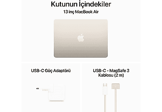 APPLE MRXU3TU/A/Macbook Air/M3/8/512/10/13 inç/Starlight_8