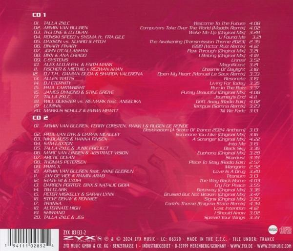 Rückseite einer CD-Hülle mit Tracklisten für CD 1 und CD 2.