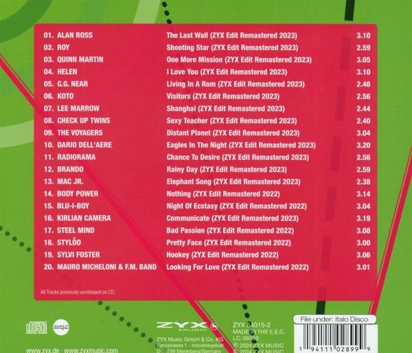 Rückseite einer CD-Hülle mit Songliste und Erstellerinformationen.