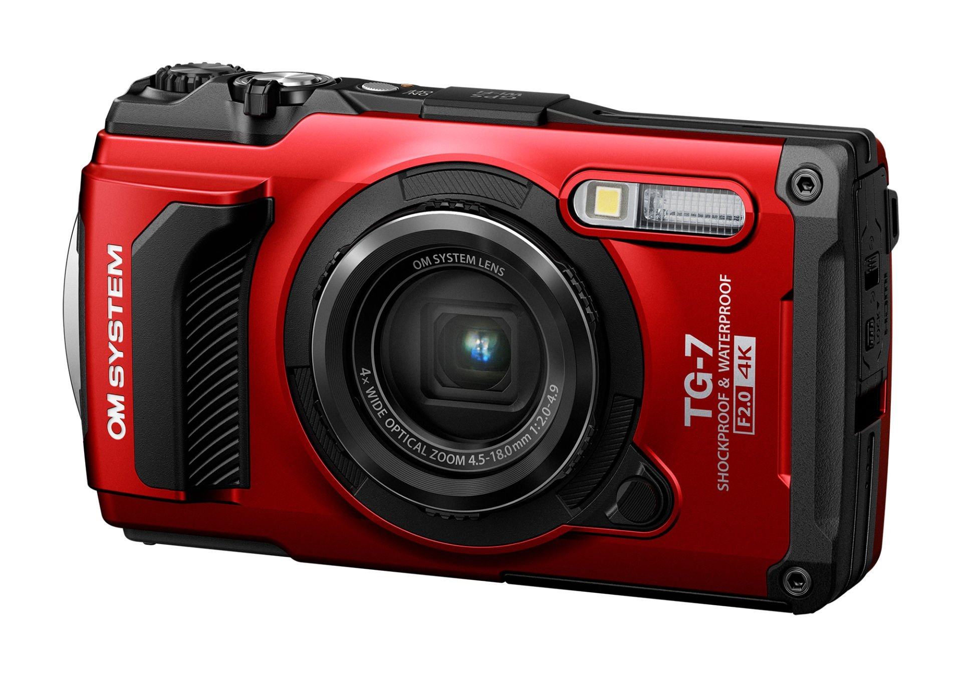 OM SYSTEM TG-7 Suya ve Darbeye Dayanıklı 4K Kompakt Fotoğraf Makinesi Kırmızı