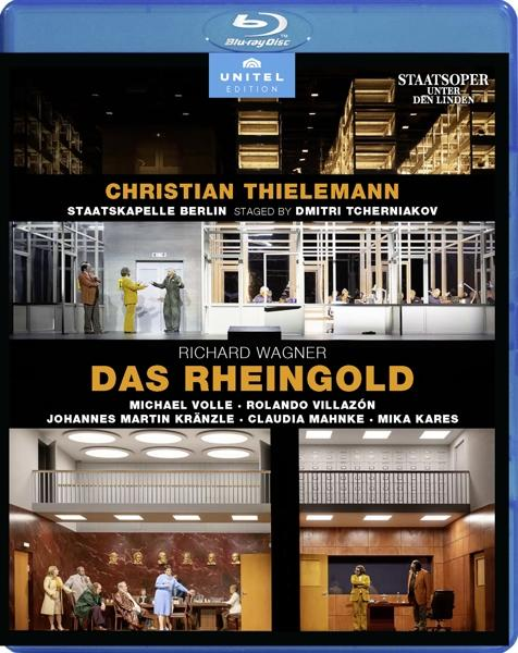 Cover einer Blu-ray Disc für Wagners Das Rheingold mit Christian Thielemann.