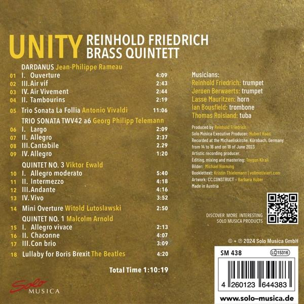 CD-Cover mit Trackliste, Künstlername und Musikern, solo musica products.