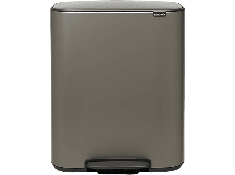 Brabantia 211546 BO Treteimer 2 x 30 Liter, Platinum; Mülleimer