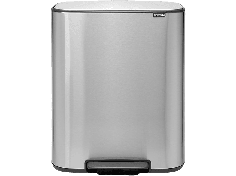 Brabantia 211461 BO Treteimer 2 x 30 Liter, Matt Steel; Mülleimer
