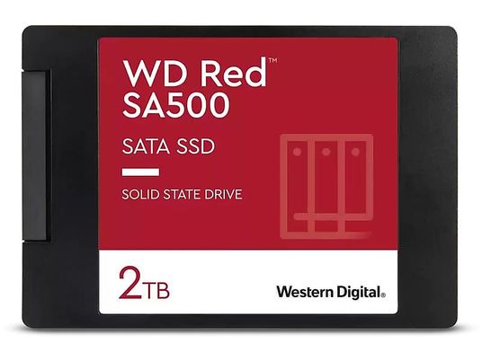 WESTERN DIGITAL WDS200T2R0A RED SA500 2TB - Festplatte (SSD, 2 TB, Rot)