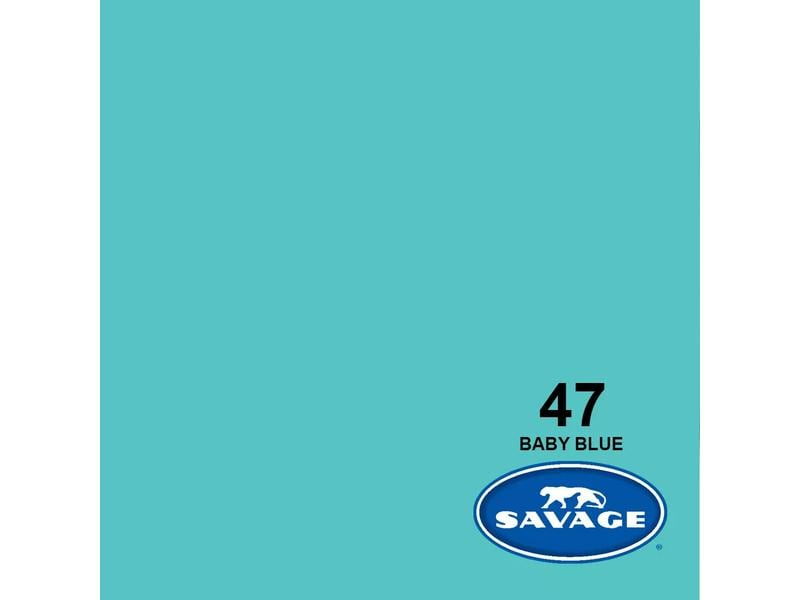 SAVAGE BACKGROUND PAPER 2.72X11M BABY - Fotohintergrund (Blau)