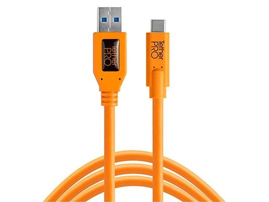 TETHER TOOLS TETHERPRO CABLE USB3-A/C M/M 4.6M ORANGE - Câble de connexion (Noir)