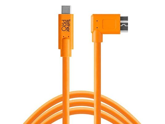 TETHER TOOLS CABLE USB-C/MIC-B 1X90 M/M 4.6M ORANGE - Cavo di collegamento (Rosso)