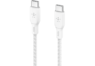 BELKIN BoostCharge USB-C to USB-C  100W PD 2 m Örgülü Kablo Beyaz