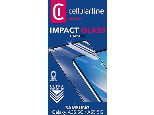 CELLULARLINE Impact Glass Capsule - Schutzglas (Passend für Modell: Samsung Galaxy A35 5G / A55 5G)