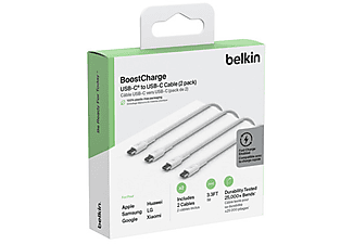 BELKIN BoostCharge USB-C to USB-C 1M 2 Pack Şarj Kablosu Beyaz_1