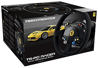 THRUSTMASTER THRUSTMASTER TS-PC RACER Ferrari 488 Challenge Edition - Volante per PC - Nero - volante con force feedback (Black)