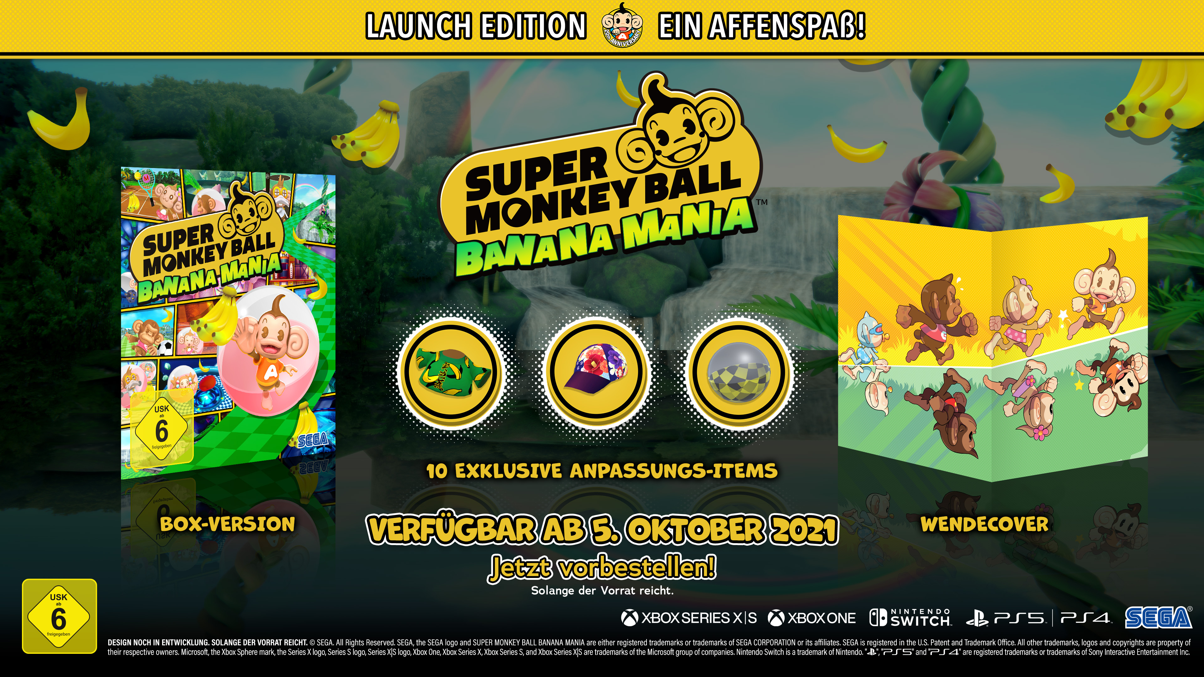 Super Monkey Ball: Banana Mania - Édition de lancement - Xbox One & Xbox Series X - allemand