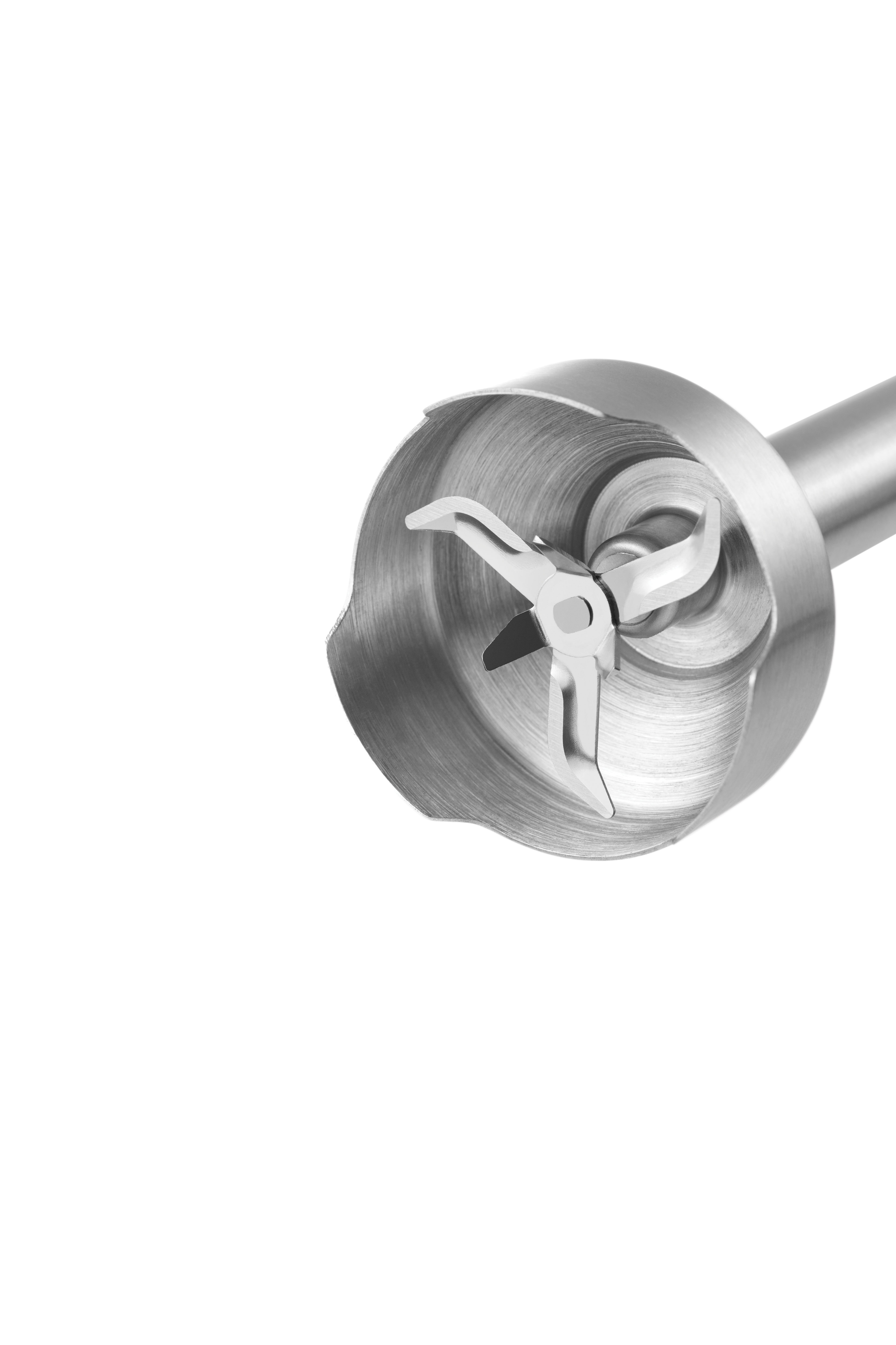 Bıçaklı metal blender başlığı.