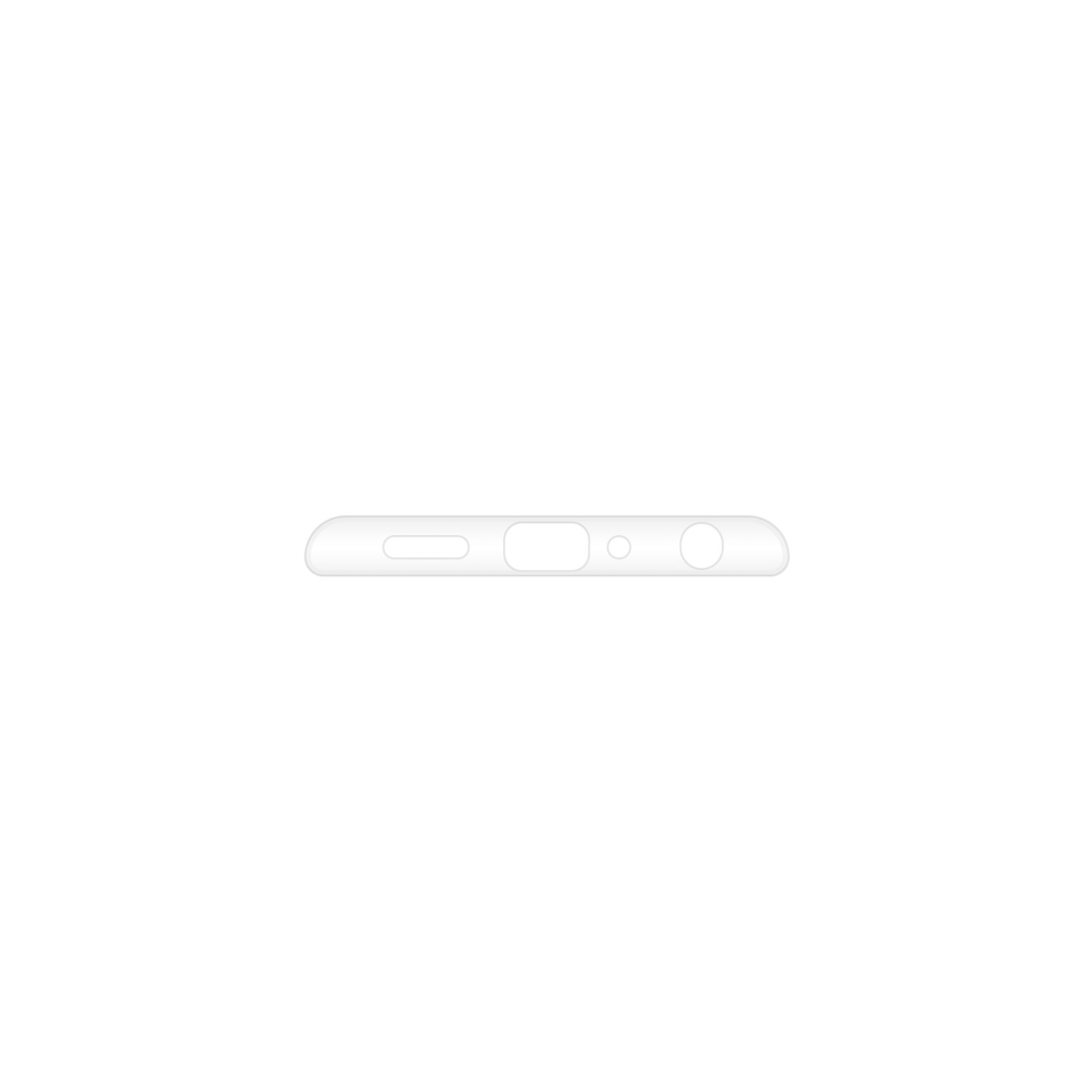 Un objet blanc, probablement un téléphone, avec trois trous et un cercle plus petit.