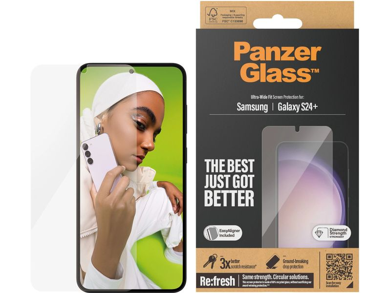 PANZERGLASS SGS24+ ULTRA WIDE FIT CASE FRIENDLY AB FILM - verre de protection d'écran (Convient pour le modèle: Samsung Universal)