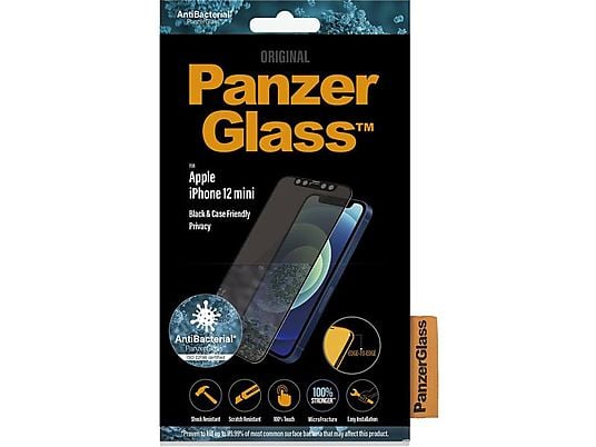 PANZERGLASS IPH12MI CASE FRIENDLY AB PRIVACY FILM - Bildschirmschutz - Glas - mit Sichtschutzfilter (Passend für Modell: Apple Apple iPhone 12 Mini)